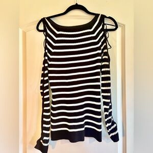 NEW Women’s Black and White Striped Sweater